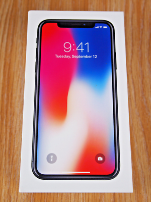 Apple iPhone X, Space Gray, 64GB MQCR2LL/A (Model A1865) Box only