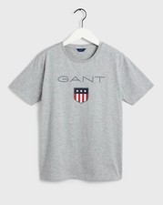 Image of Gant Shield Short Sleeve, Men's Crew Neck T Shirt Size Small