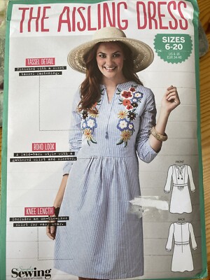Kleid Schnittmuster Größe 6-20 Schneiderei Neu Einfach Nähen Das Aisling Dress