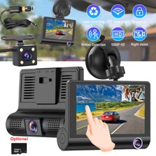 Dash Cam Car HD 1080P Front/Rear/Inside 3 Lens Video Recorder Camera G-Sensor