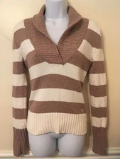 American Eagle Knit Striped Sweater Angora - Small