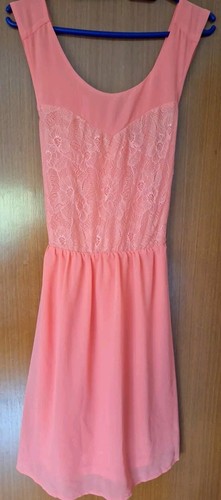 Kleid Sommerkleid Sommerkleid Spitze Lachs Coralle Gr S 36 Hochzeit - Bild 4 von 6