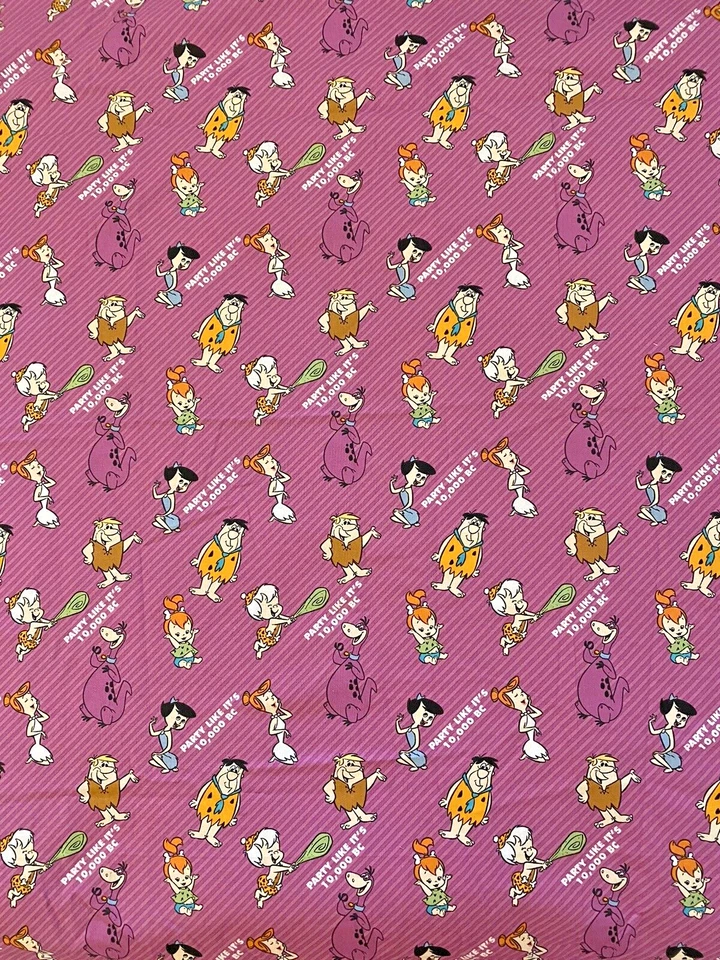 The Flinstones Party Like It’s 10,000 BC Cotton Fabric 27”x36”x36” - Image 2 of 3