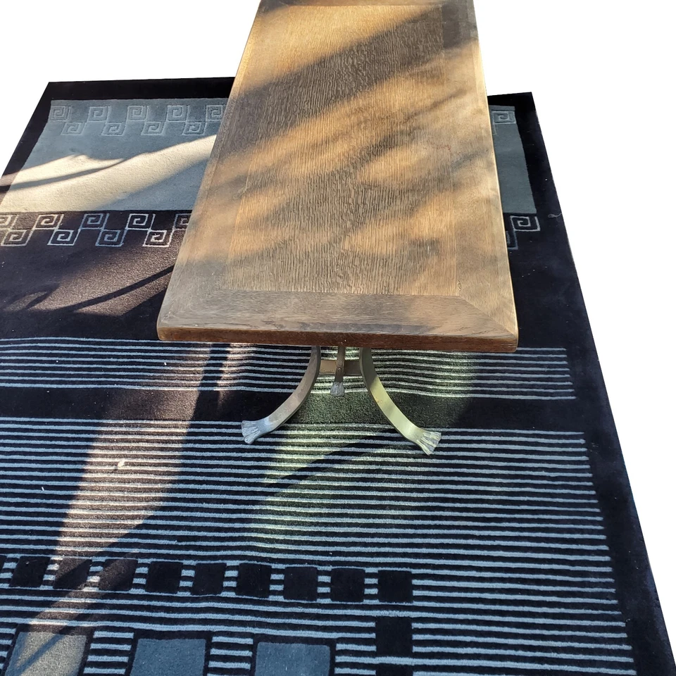 Wood And Forged Metal Coffee Table  Rectangular Width 21" Length 45" Height 17" - Image 3 of 4