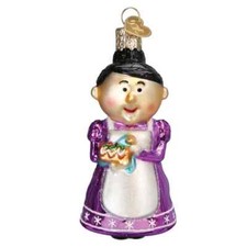 Old World Christmas Cheery Mrs. Claus Blown Glass Christmas Ornament