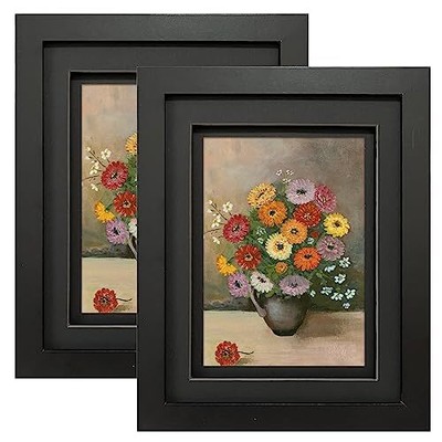 5x7 Picture Frame Set of 2 Wood Photo Frame for 5x7 Pictures Tabletop or 
