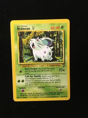 Pokémon TCG Nidoran (Female) Base Set 2 82/130 Regular Common NM NP