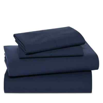 Sky 100% Cotton Percale KING/FULL/TWIN Sheet Set NAVY