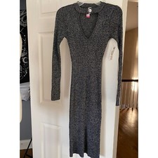 2 NWT Junior's No Boundaries sparkly sweater dress keyhole design SMALL