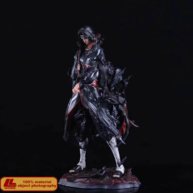 Anime Ninja Shippuden Akatsuki Uchiha Itachi Crow Stand Figure Toy