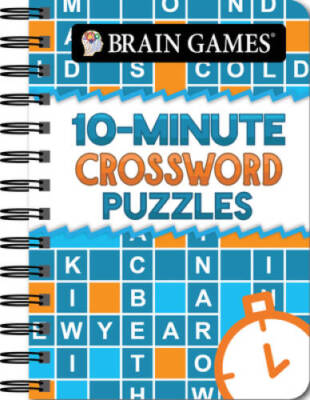 Brain Games Mini - 10 Minute Crosswords - Spiral-bound - GOOD