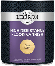 Liberon High Resistance Wood Floor Varnish 2.5L Clear Satin & Clear Matt Finish