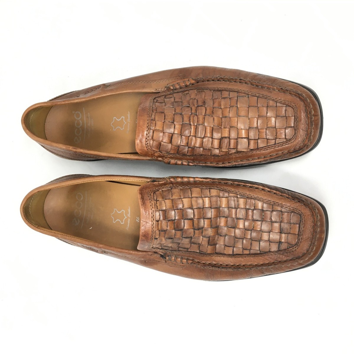 Ecco Loafers Dress Shoes Mens Size 45 EU 11-11.5 US Brown 