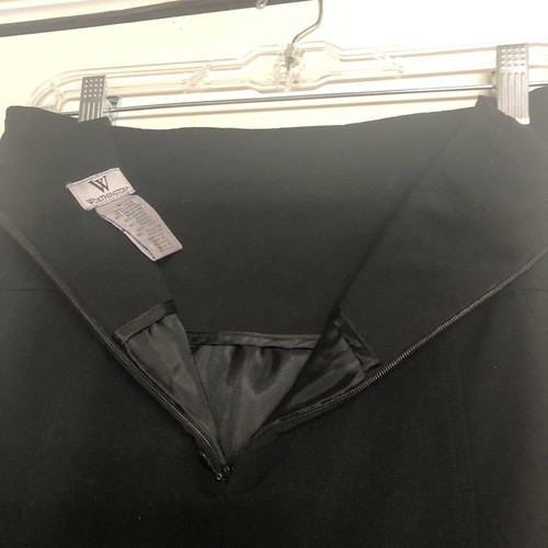 Worthington Classy Career Woman’s Skirt ~ Sz 6- Black ~24.5” L ~6 Black Buttons - Picture 7 of 11