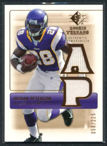 Adrian Peterson 2007 Upper Deck SP Authentic Rookie Threads Bronze Jersey /225