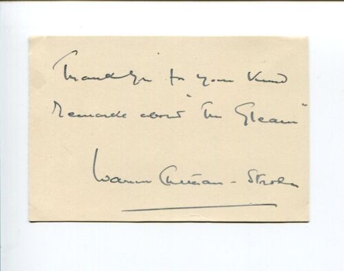 Warren Chetham-Strode Author Playwright The Guinea Pig Odette Signed Autograph - Picture 1 of 1