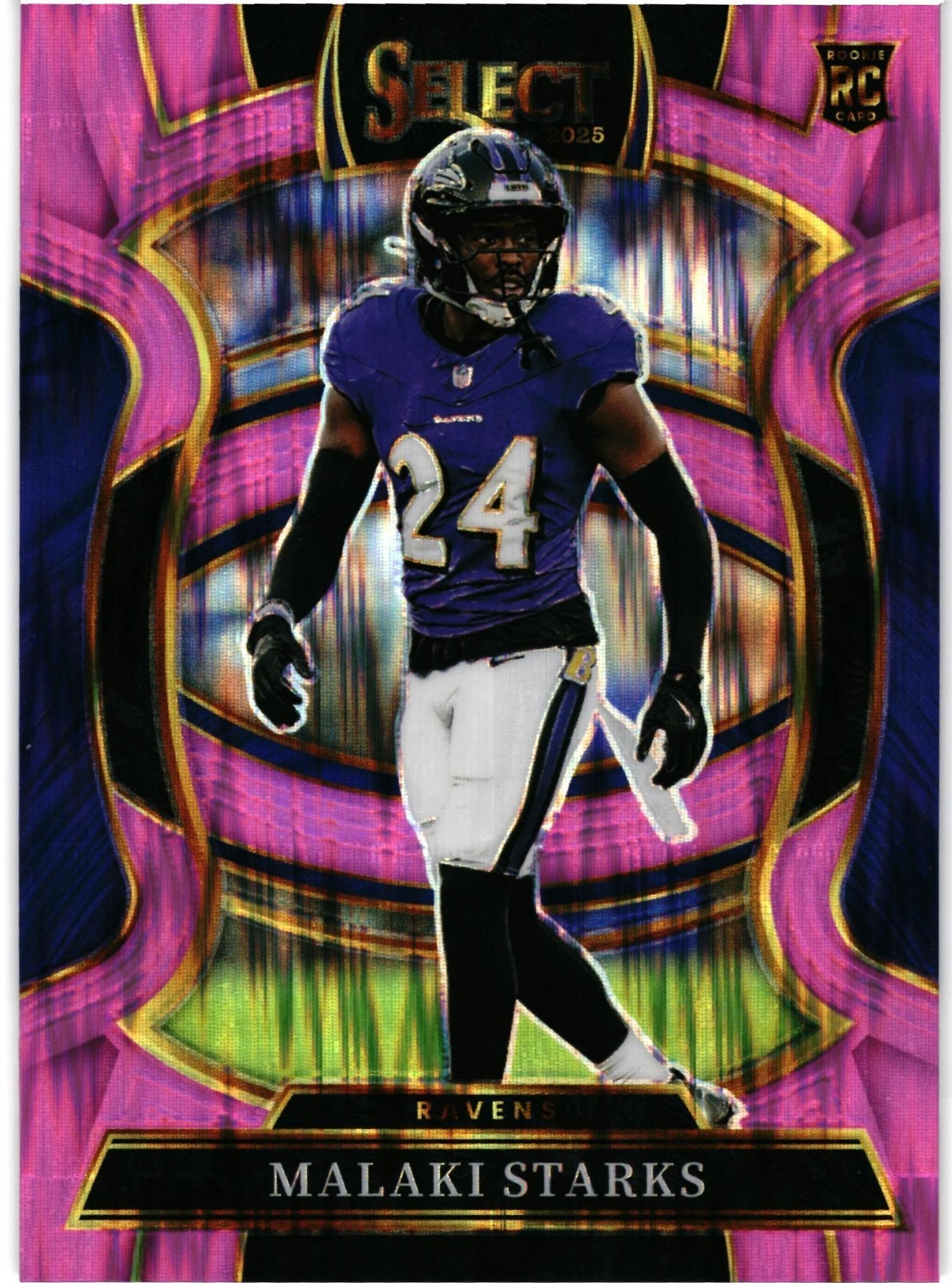2025 Panini Select - Concourse Malaki Starks #61 Pink Shock Prizm (RC)
