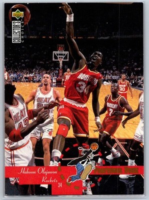 1995-96 Collector's Choice Hakeem Olajuwon Base  Houston Rockets #196