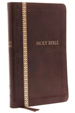 KJV, Thinline Bible, Leathersoft, Brown, Thumb Indexed, Red Letter, Comf .. NEW