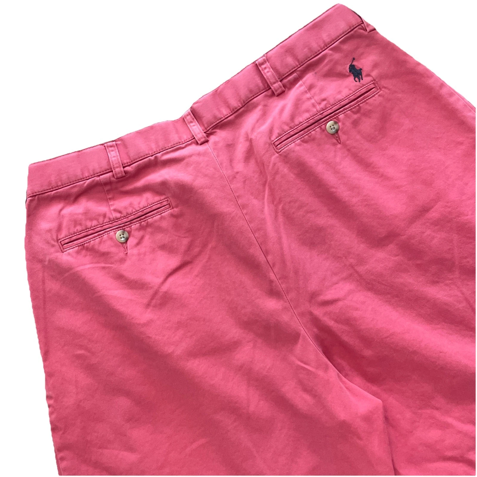 Polo Ralph Lauren Tyler Shorts Men 36x9 Chino Pleated Classic Fit Muted Red SOF