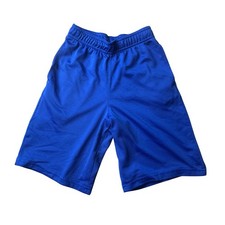 Champion Shorts Boy Medium 8-10 Blue Mesh Athletic Gym Pockets 11892-BLU