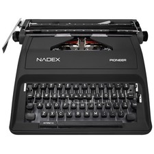 Nadex Coins Pioneer Black manual typewriter w/ hard case - untested thumbnail