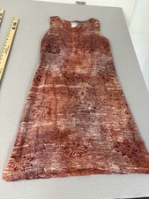 The Territory Ahead Dress Womens Small Brown Floral Sleeveless Rayon Boho Midi