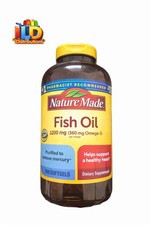 Nature Made Fish Oil 1200mg Omega-3 300 Softgels Heart Health Dietary Supplement