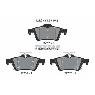 Textar Bremsbelagsatz Bremsklötze hinten G1FY2M008AB G1FY2M008AC 24903664