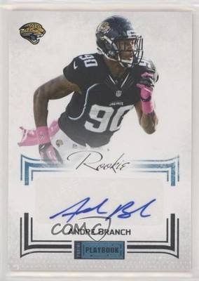 2012 Panini Playbook Signatures 10/140 Andre Branch #78 Rookie Auto RC gh4