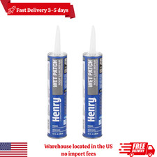 2 Pack Henry 208 Wet Patch Black Roof Leak Repair Sealant Caulk 10.1 oz.
