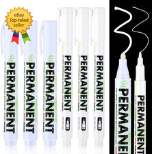 Acrylic White Paint Pens 6 Pack White Permanent Marker with Extra Fine Point