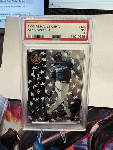 1997 Pinnacle Certified KEN GRIFFEY JR PSA 7 NM Certified Stars 136 HOF Mariners