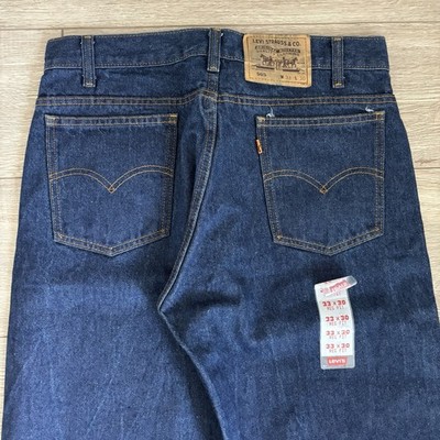 Vintage Levis 505 Jeans Mens 33x30 Dark Wash Orange Tab Deadstock USA Made 90s