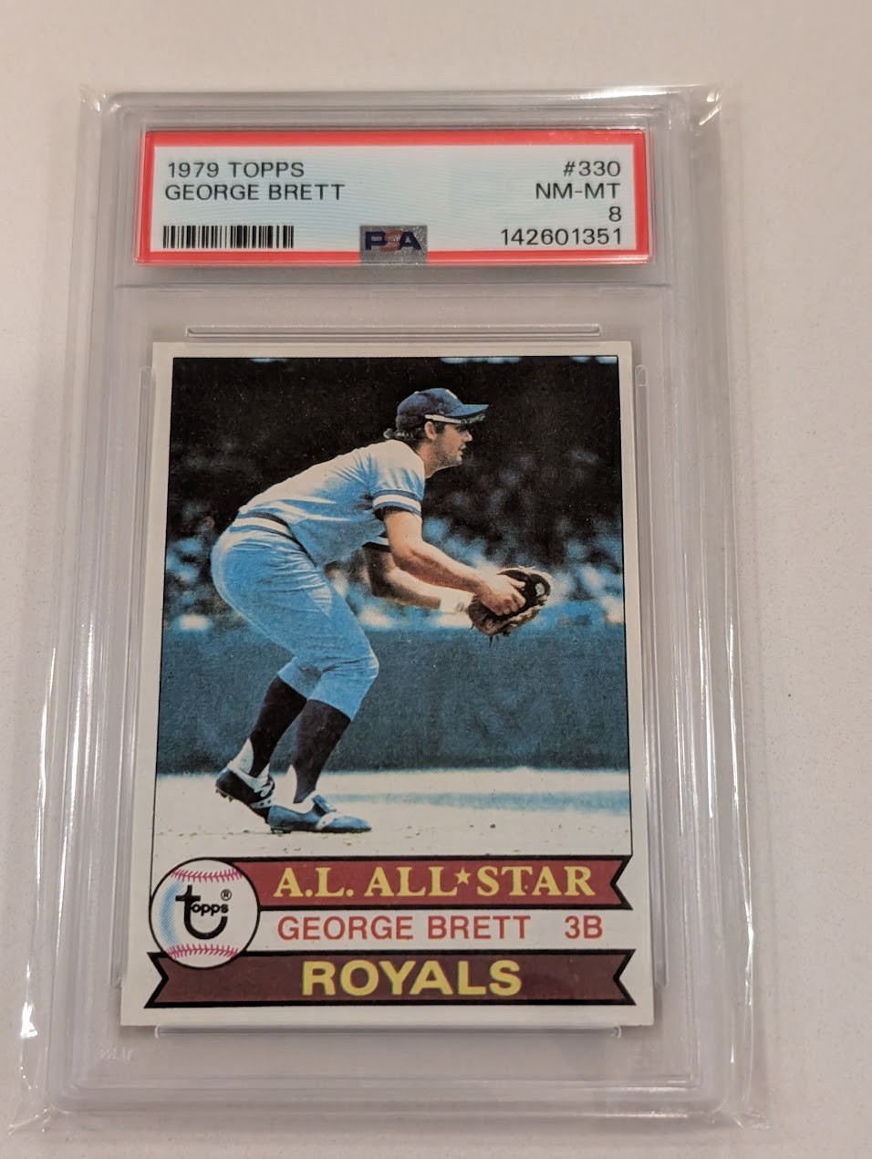 Well Centered! 1979 Topps George Brett #330 - Kansas City Royals - PSA 8
