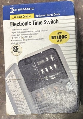 Intermatic ET100C Industrial Electronic Timer 120V 24HR