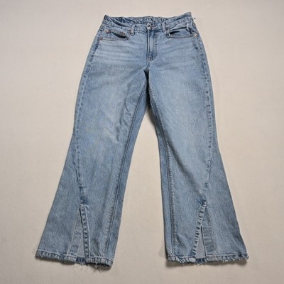 American Eagle AE Jeans Womens 6 Curvy 90s Bootcut High Rise Denim Belt Loops