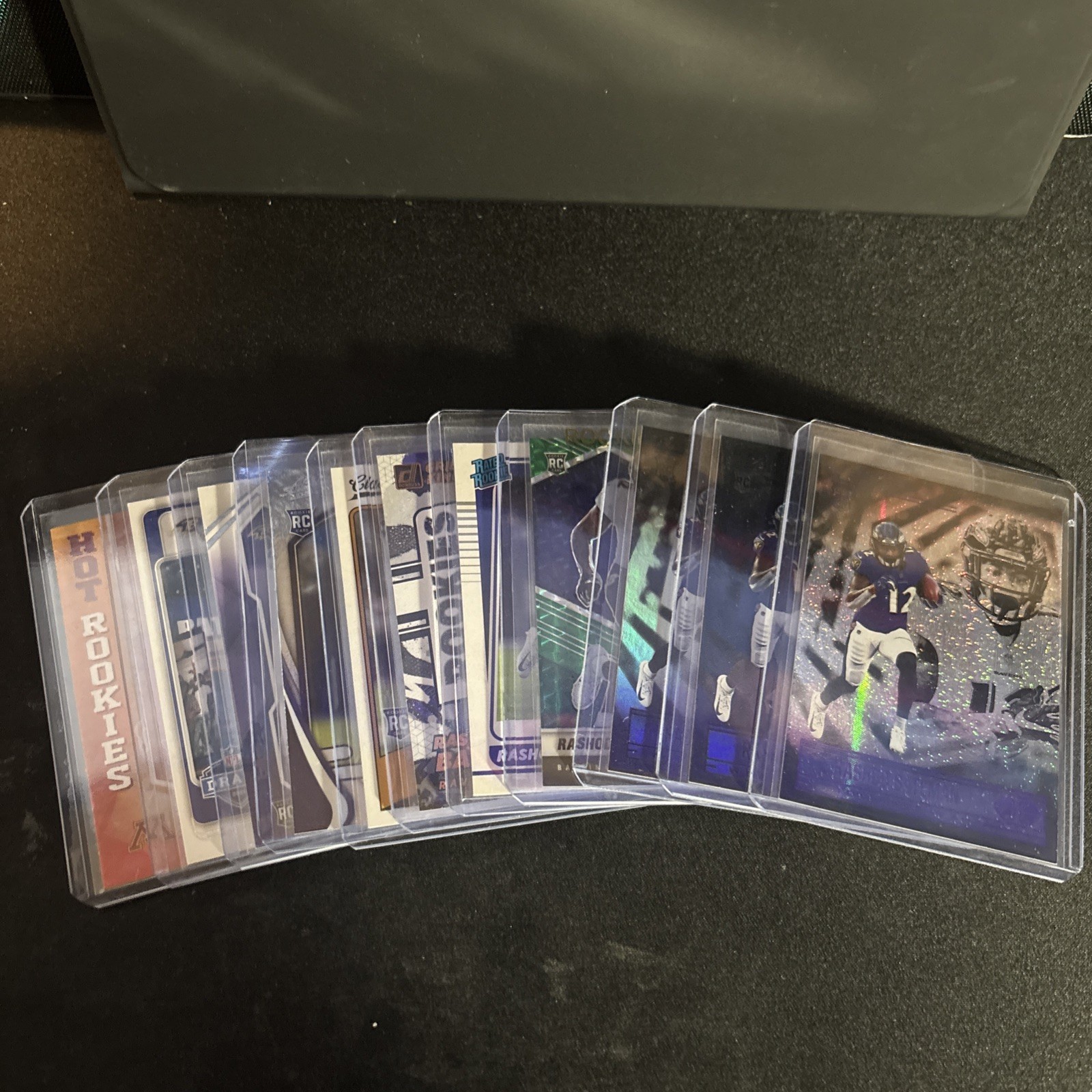 2021 Panini Baltimore Ravens Rashod Bateman 11 Rookie Card Lot, Base Parallels