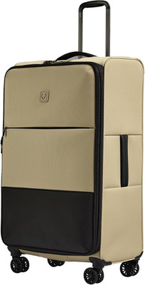 ANTLER Soft Stripe Large Checked Luggage, Sand Yellow, 31.9'', 105-122L | Lightwe