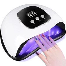 UV Light for Nails, Fast Nail Dryer with Automatic Sensor, Timer Setting, White