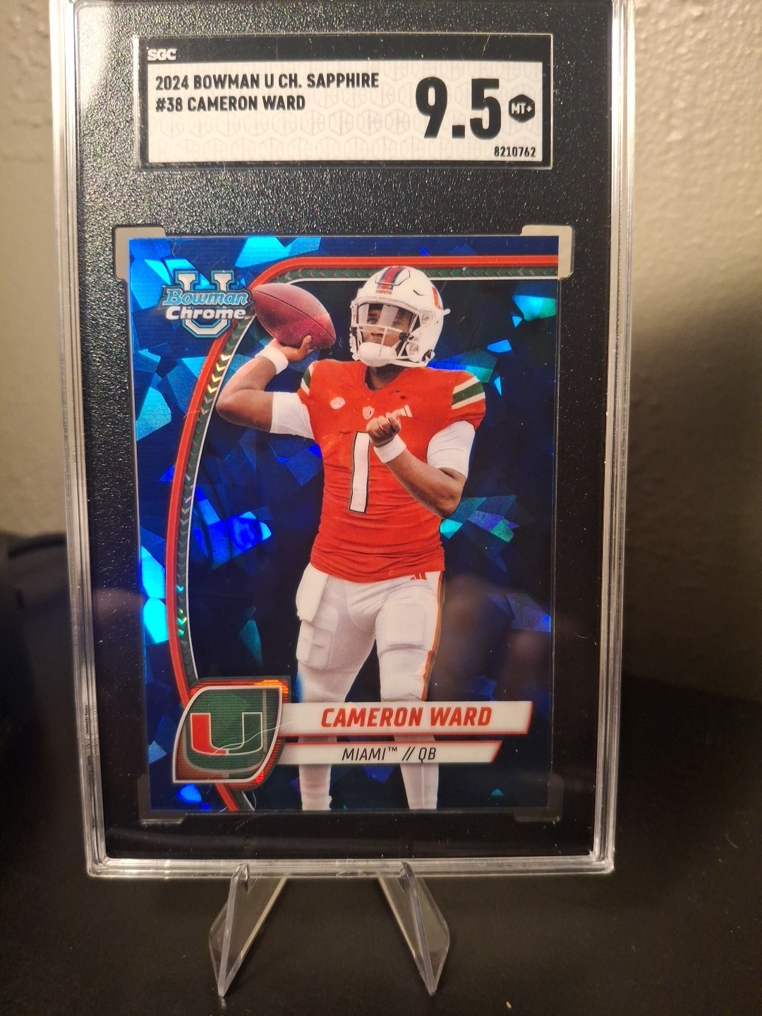 2024 Bowman U Chrome Sapphire #38 Cameron Ward SGC 9.5 MINT