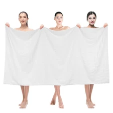 American Soft Linen Jumbo Large Bath Towels, 100% Turkish Cotton 35 in 70 in,