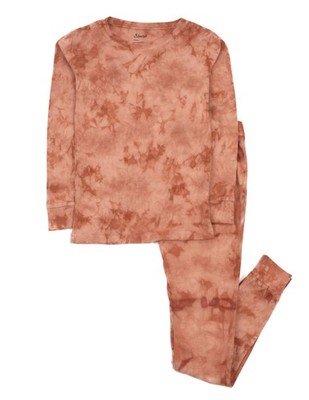 Leveret Pajamas Boys Girls 2 Piece Pjs 100 Cotton Peach Mix Tie Dye Size 2 Years