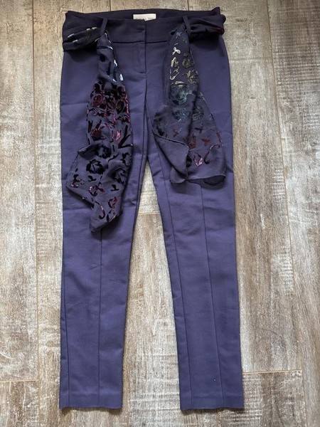 Women Patrizia Pepe Trousers Purple Cotton 32 /