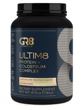 SEALED ULTIM8 Protein + Colostrum Complex CHOCOLATE TRUFFLE FLAVOR exp 03/2028