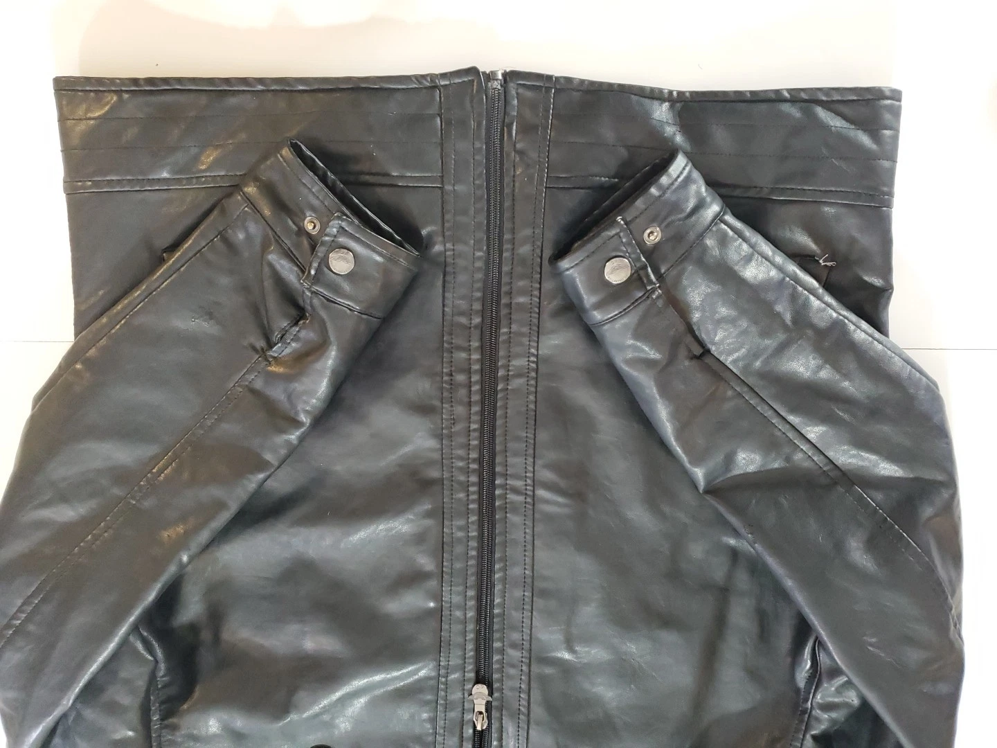 AC Luxury Collection Men’s Black Leather Jacket Size Large Made In Italy image 8