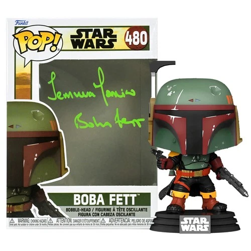 Temuera Morrison Autographed Star Wars Boba Fett Pop Vinyl Figure #480