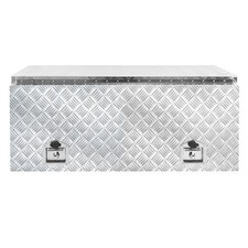 Silver Aluminum Tool Box 42x18x17 Truck Trailer Pickup Truck Bottom Tool Box Silver Aluminum Tool Box 42x18x17 Truck Trailer Pickup Truck Bottom Tool Box