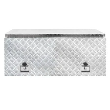 Silver Aluminum Tool Box 42"x18"x17" Truck Trailer Pickup Truck Bottom Tool Box