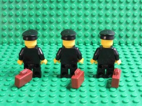 Lot LEGO CITY Airport minifigs Pilot Red Tie Town 3182 suitcase Flight Crew PL68